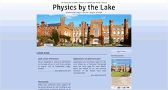 Desktop Screenshot of physicsbythelake.org